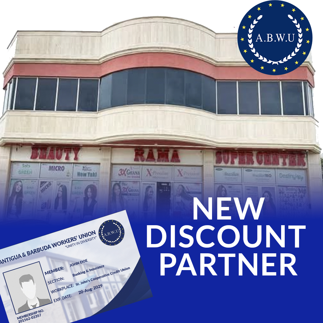 ABWU Partners with Beauty Rama Super Centre (Old Parham Road) to Offer Exclusive Discounts to Union Members